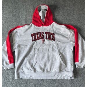 Pro Player Texas Tech Red Raiders Hoodie Grey Red Embroidered Mens‎ 2XL
